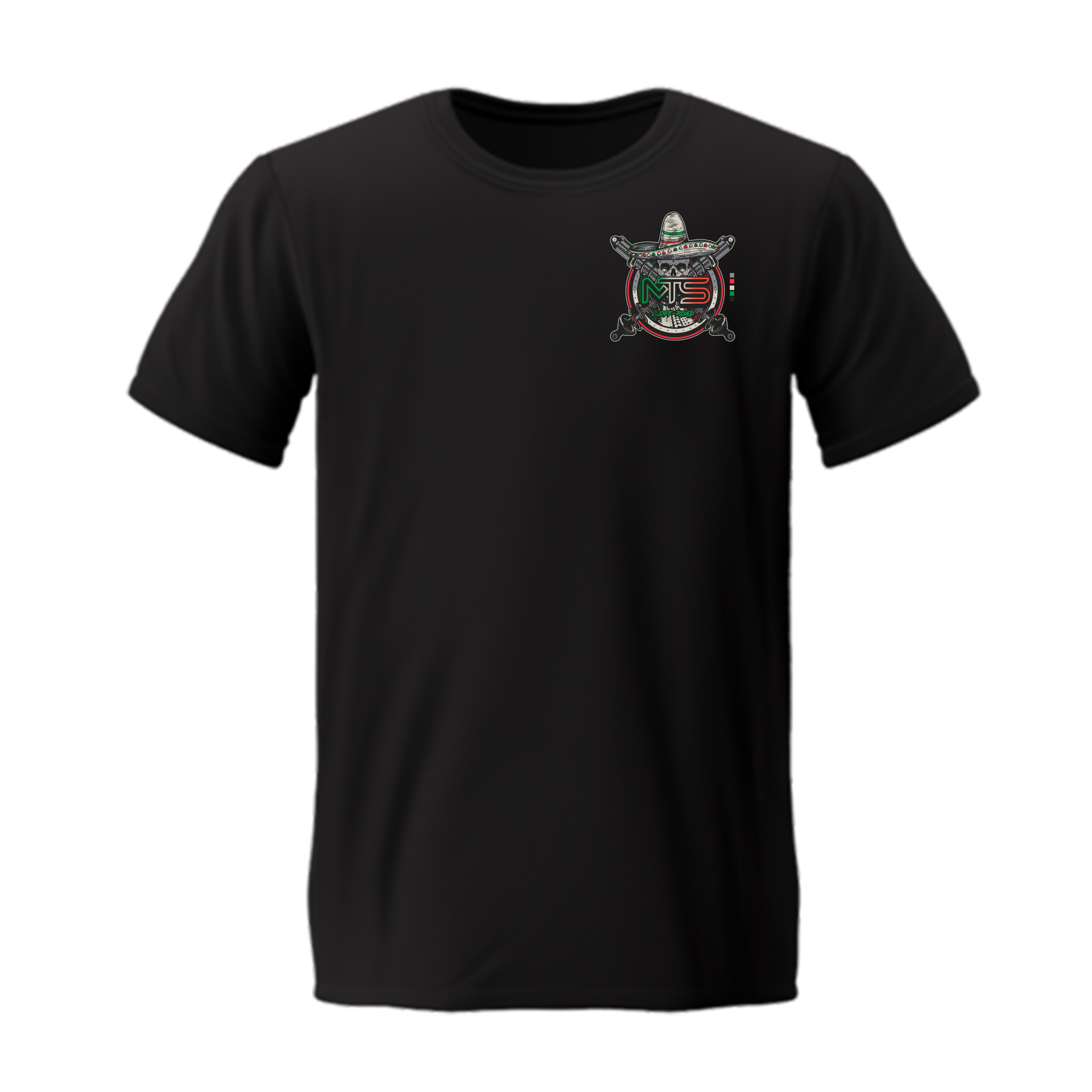 Black Short Sleeve T-Shirt (Red/Green)