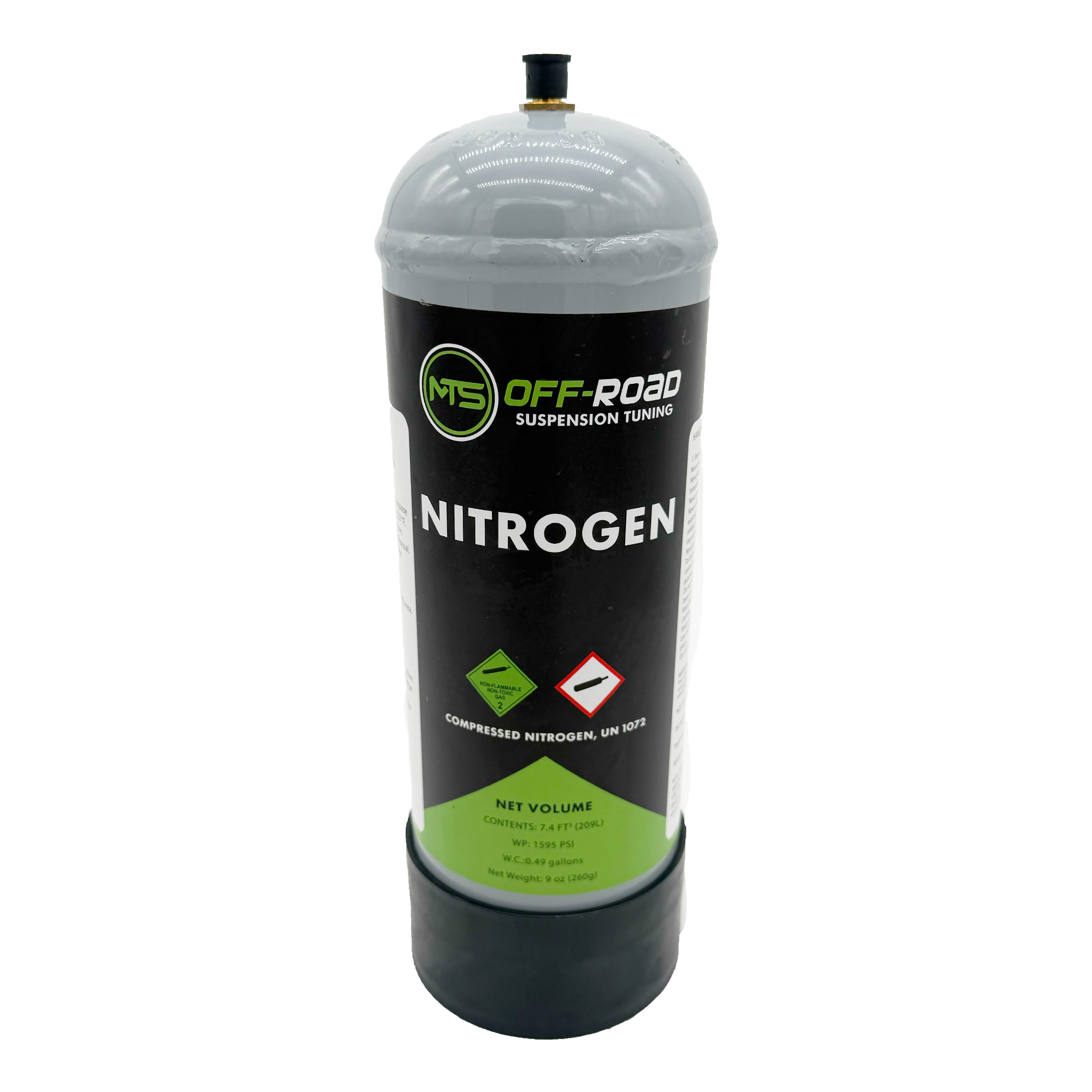 Nitrogen tank with MTS Off-Road branding on a white background