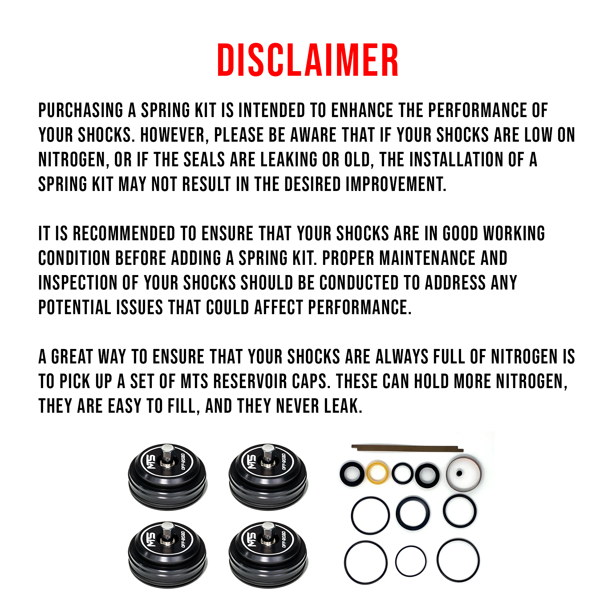 Disclaimer notice for MTS Offroad
