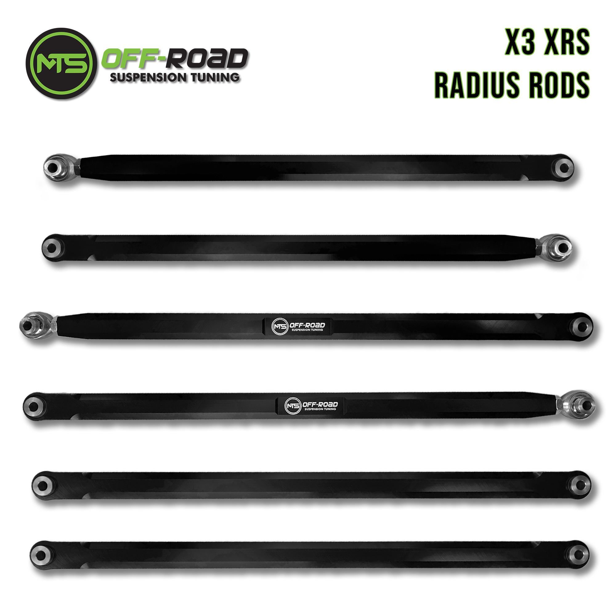 MTS Off-Road Can-Am X3 XRS Radius Rods, they appear black in color and are displayed horizontally.