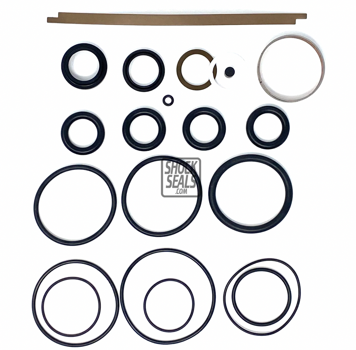 UTV shock seal kit — the seals, O-rings and wear bands replaced in an MTS Off-Road shock rebuild