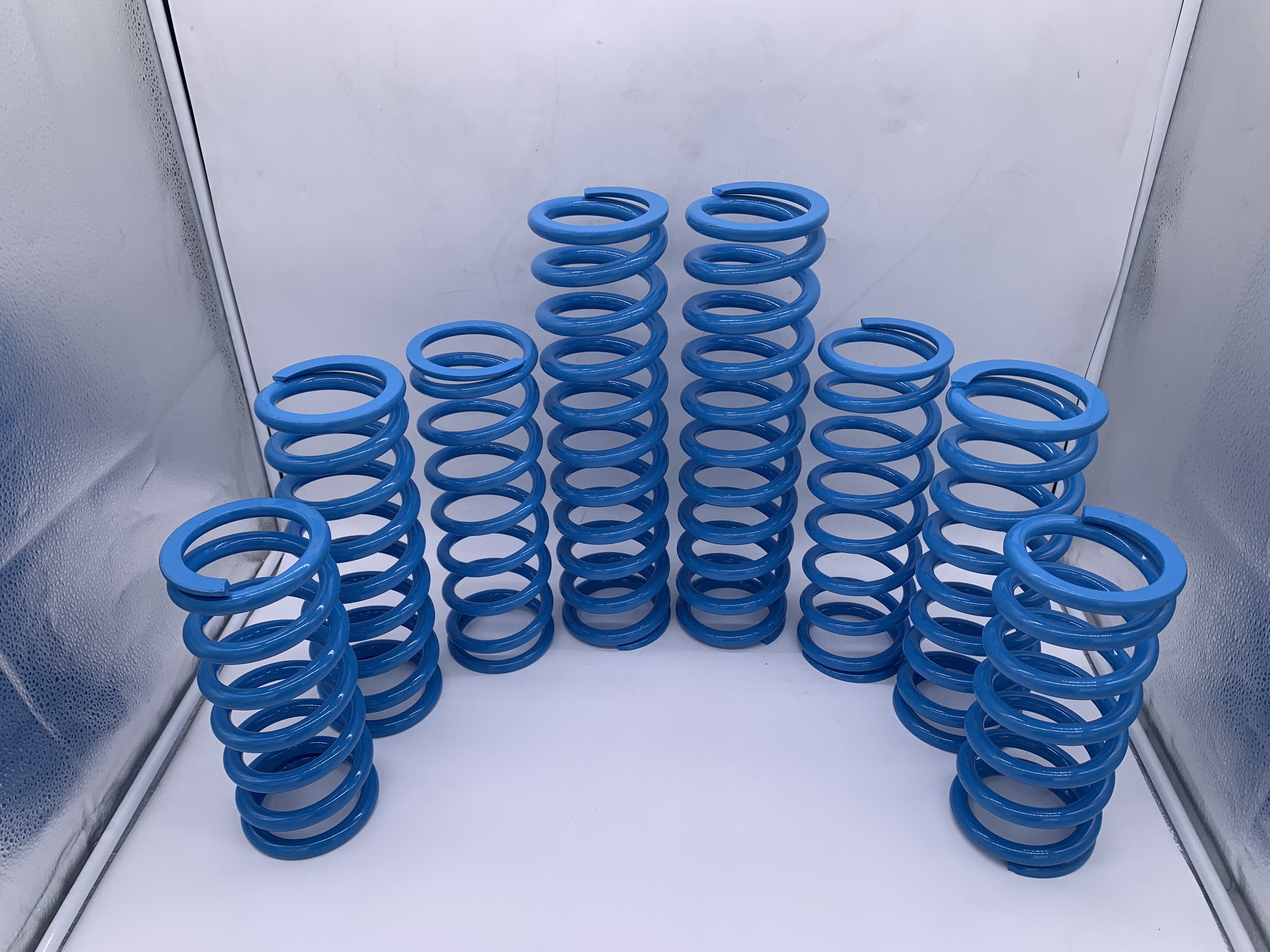 MTS Off-Road dual rate spring kit for the Polaris RZR Pro XP, powder coated in Sky Blue