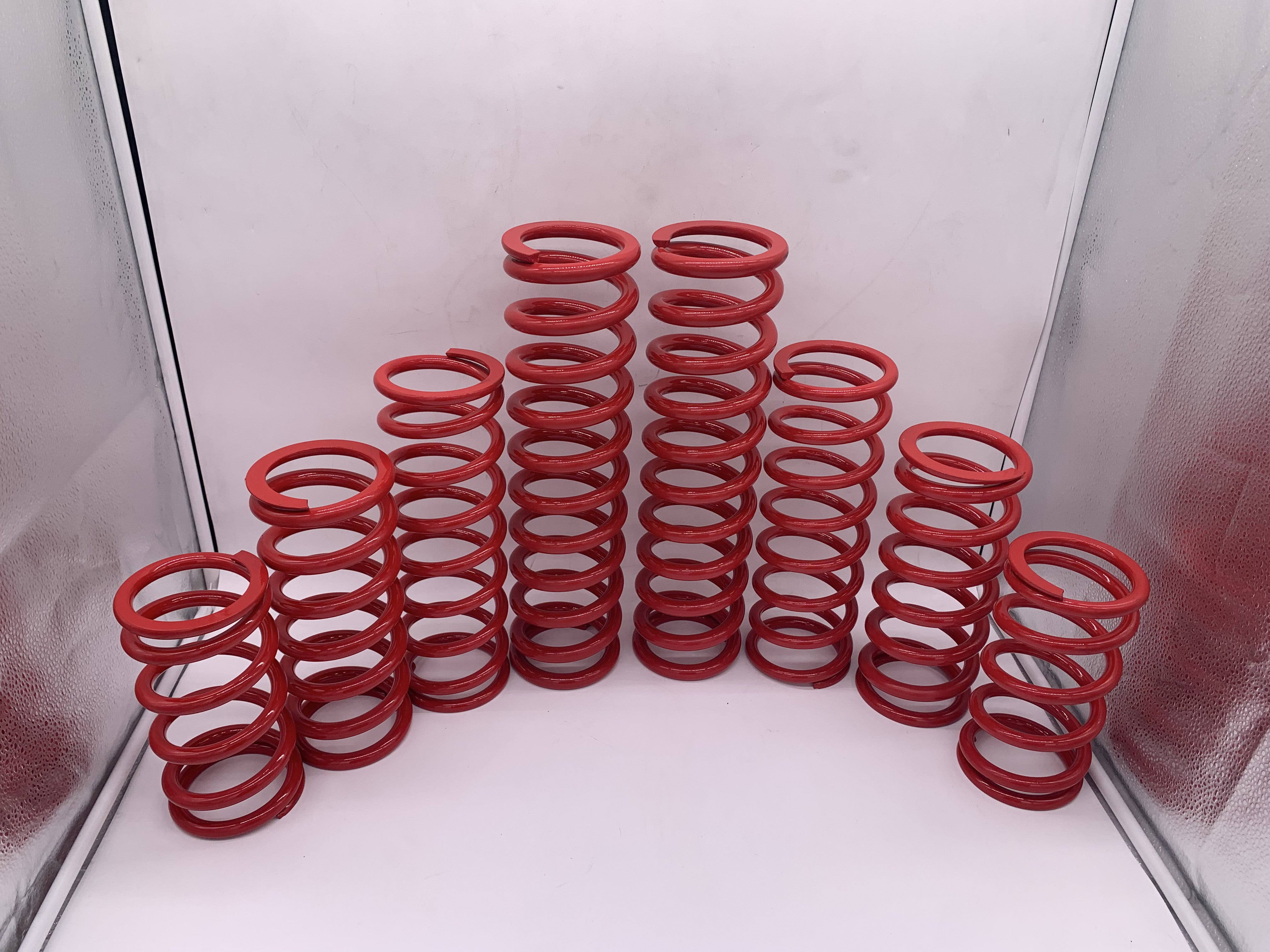 MTS Off-Road dual rate spring kit for the Polaris RZR XP 1000 / XP Turbo, powder coated in Indy Red